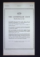 Original WWII Advert – The Caterpillar Club (Irvin Air Chutes), April 5, 1940