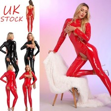 UK Women WetLook Catsuit