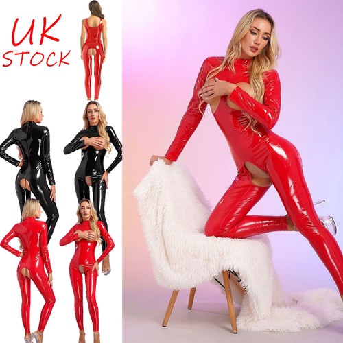 Women wetlook catsuit - women,