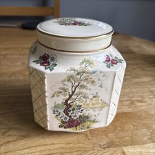 Vintage Sadler Tea Caddy Sugar Pot Ginger Jar Indian Tree 