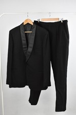 Vintage Burton Tailored Black Tuxedo Suit Jacket & Trousers, Chest 40" Waist 34"