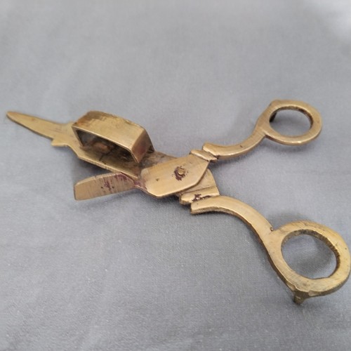 Vintage brass candle snuffer - brass,