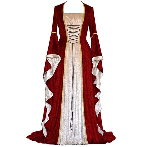 New velvet long dress gothic - velvet,
