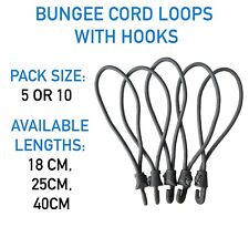stretchy elasticated bungee hoops/loops with hook,3 lengths,camping+tie down
