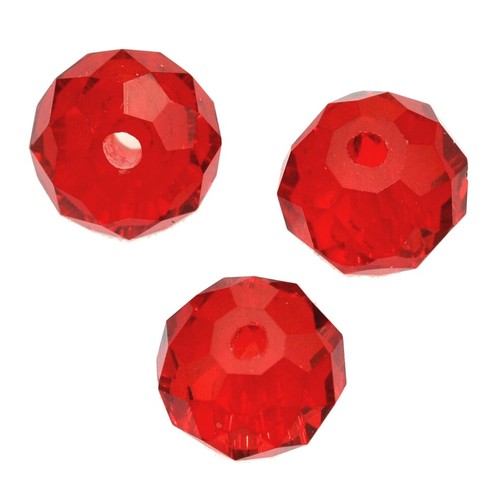 Faceted rondelle crystal glass - rondelle,