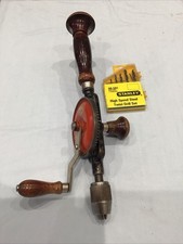 Vintage Eggbeater  Hand Drill With Stanley Bits 