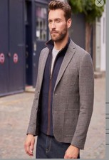 Next Brown Dogtooth Slim Fit