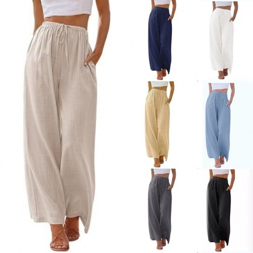 Women linen style wide leg - style,