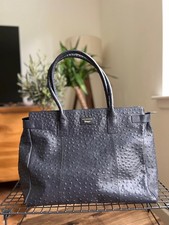 Paul Costelloe large leather handbag Ostrich Print Shoulder Work bag