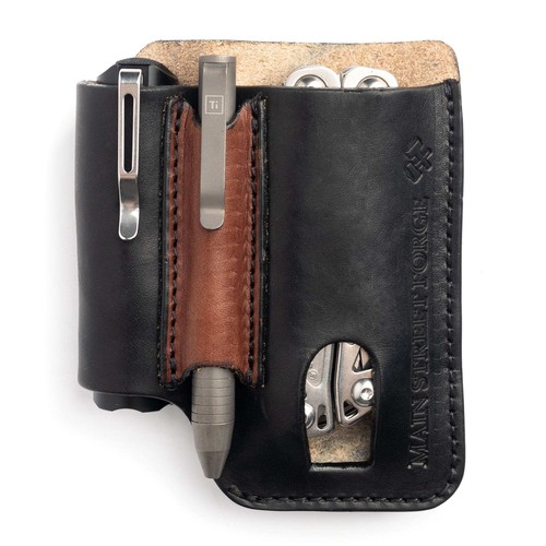 Leather edc pouch - leather,