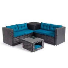 4-Piece Garden Sofa Set, Table