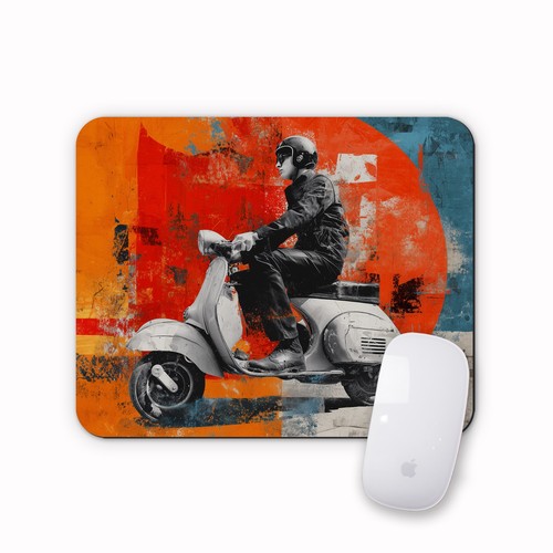 Mod scooter mousemat - mod, vintage