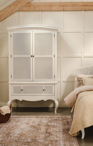 French double wardrobe rattan - french,
