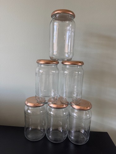 Glass jam jars empty - -,