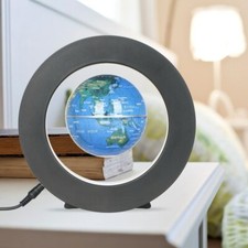 O Shape Magnetic Levitation Globe LED Light Anti Gravity Floating World Map Lamp