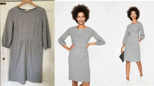 Boden odelia grey dress with - boden,
