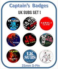 Set of UK Subs Badges 25mm -