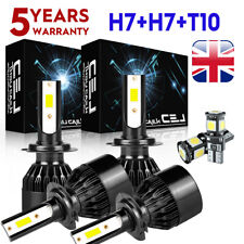 H7 SUPER WHITE COB XENON UPGRADE LED HEADLIGHT BULBS SET 499 12V FULL/DIPPED A