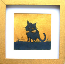 Black Cat 1 Framed Original