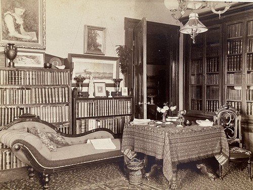 Interior home library books - of,