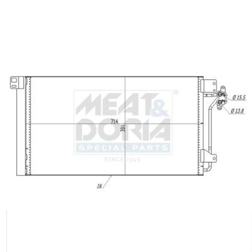 Air conditioning condenser for - air,