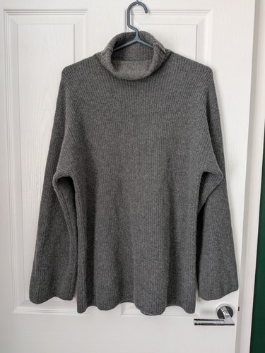 100 cashmere ribbed grey - h&m,