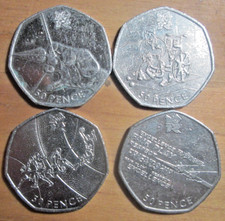 4 X 50p Coins 2012 Olympic
