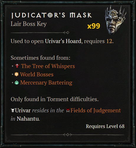 Diablo urivar mats mask - diablo,