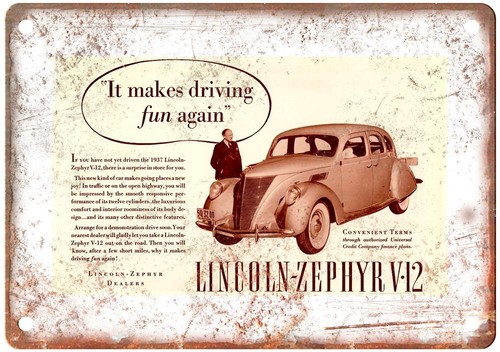 Vintage 1937 lincoln - vintage, lincoln-zephyr