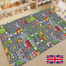 Children Village Mat Kids Rugs Town Road Map City Car Toy Rug Play 80 x 120cm F