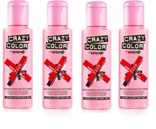 Crazy Color Semi Permanent Hair Colour  100ml  Fire  Pack of 4