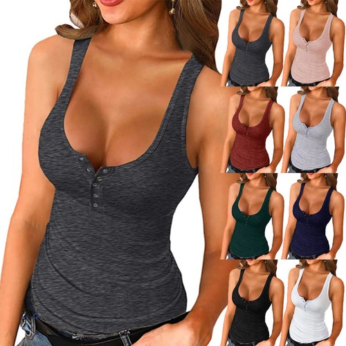 Womens summer tops button - uk,