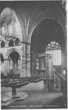Paisley Abbey Vista from St Mirin Aisle Tucks RP Postcard (G465)