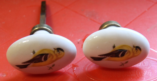 Vintage porcelain door - porcelain, knobs