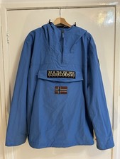 Napapijri Rainforest Anorak Blue Half Zip Jacket - Size XXL