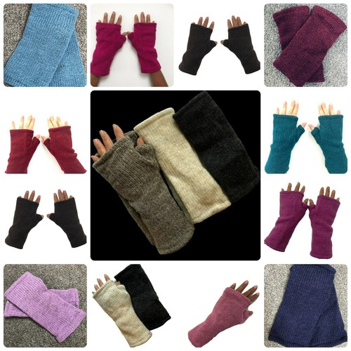 Hand knitted fleece lined - knitted, wool