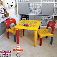 ABC TABLE AND CHAIR SET Alphabet Childrens Plastic - Kids Toddlers Childs - Gift