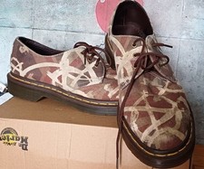 UNISEX DR MARTENS LESTER UNION JACK ANARCHY UK 8 EU 42 US 10L CANVAS 3-EYE SHOES