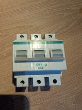 Crabtree Polestar MCB 40 Amp Type C 40A Triple Pole 3 Phase Breaker 63C/40