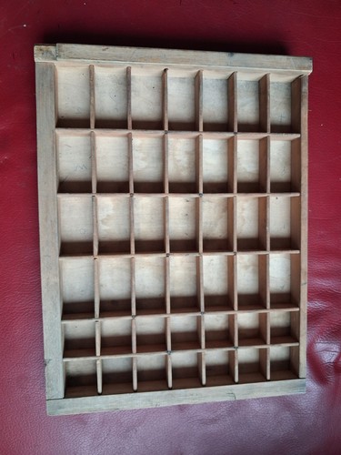 Printers wooden type tray - wooden,