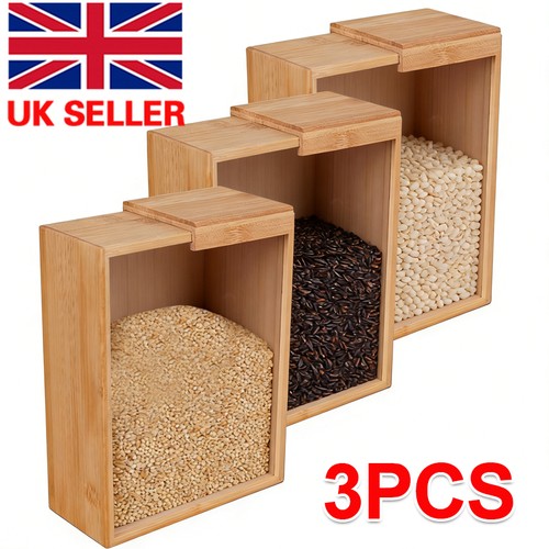 3pcs wooden cereal containers - cereal,