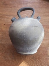 Traditional Vintage Spanish Botijo Clay Water Jug Pitcher Ramon Roca Verdi