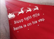 Personalised Christmas Pillowcase Santa Elf Bedding
