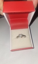 silver engagement ring size m