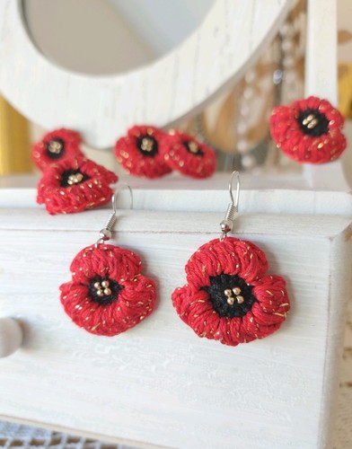 Crochet earrings handmade - earrings,,