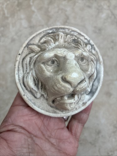 Lion head sculpture plaster - lion,