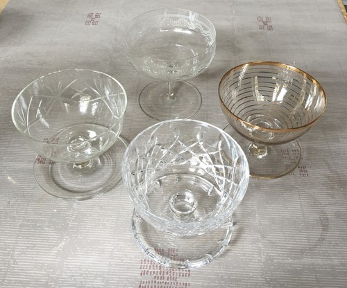 Cut lead crystal footed - cut, sundae