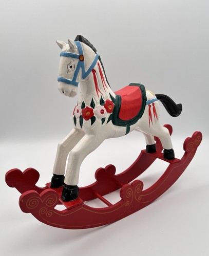 Hand painted wooden rocking - wooden,