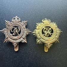 Bb13- x2 WW2 Royal Army Service Corps (George VI) Cap Badges