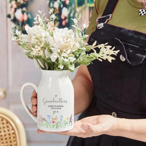 Personalised flowers jug vase - personalised,